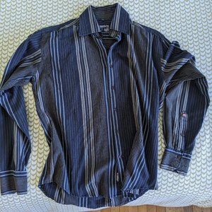 Point Zero Dark Blue Cotton Shirt